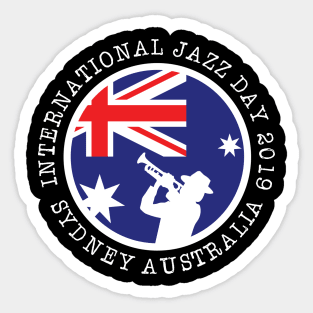 International Jazz Day Sydney Australia 2019 Sticker